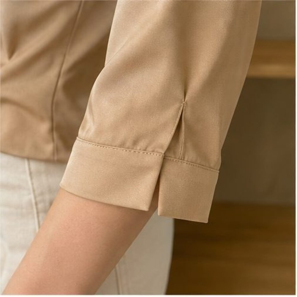Camel Ruffle Blouse - Picture 5 of 6